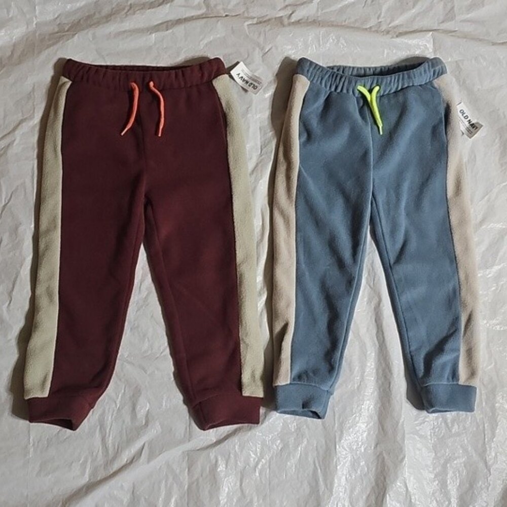 Old Navy Lot of 2 Microfleece Sweatpants Boys 3T New